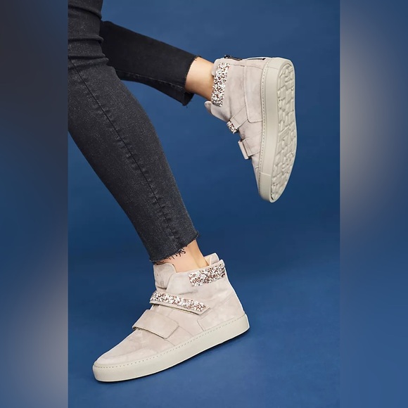 Maimai Efan Italian Sequin Hi-Top Sneakers size 39/US 8.5-9 Anthropologie - Picture 1 of 7